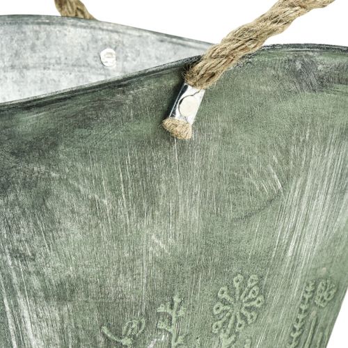 položky Kvetináč s jutovými rúčkami kovová kabelka 31×20×17cm