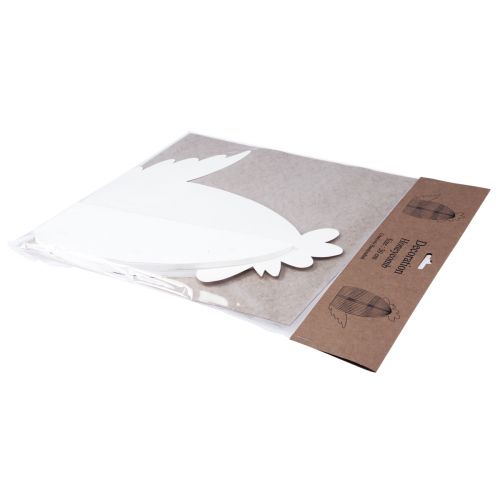 položky Dekoračná papierová dekorácia kura z medového plástu biela 28,5x15,5x30cm