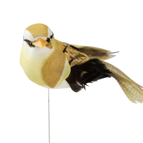položky Vtáčik z peria na drôte ozdobný vtáčik s pierkami zelený 4cm 12ks