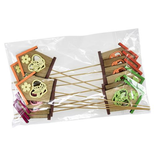 položky Kvetinová zátka pružinový domček motýľ kvet 8,5cm 12 ks