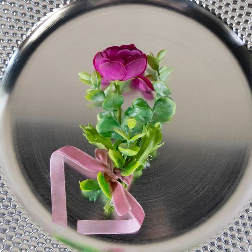 položky Svadobné brošne do klopy priehľadné/strieborné 5 cm 50 kusov