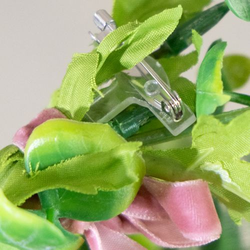 položky Svadobné brošne do klopy priehľadné/strieborné 5 cm 50 kusov