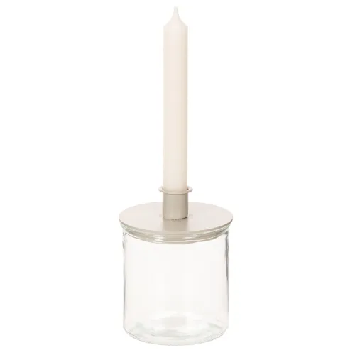 Sklenený držiak na čajové sviečky, okrúhly, číre sklo, univerzálny, 12 cm, 2 kusy | Floristik24.sk