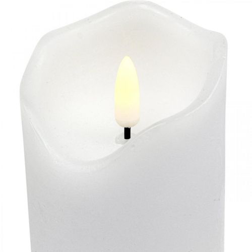 položky LED sviečka s časovačom z pravého vosku biela stĺpová sviečka V17cm