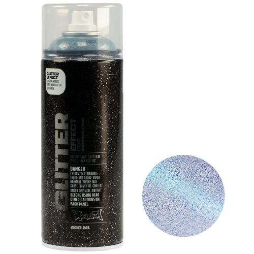 Floristik24 Glitter Spray Montana Effect Spray Paint Blue Cosmos 400 ml