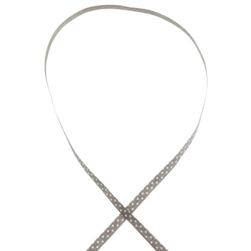 položky Darčeková stuha bodkovaná bavlnená stuha hnedá 10mm 100m