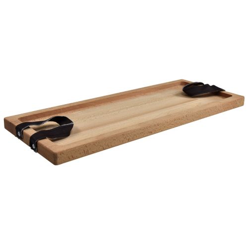 položky Dekoračný podnos, podlhovastý drevený podnos s bukovými rúčkami 50×19,5 cm