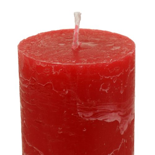 položky Červené sviečky, veľké, stálofarebné sviečky, 50x300mm, 4 kusy