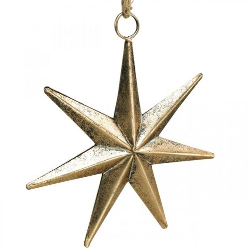 položky Vianočná dekorácia prívesok hviezda zlatý starožitný vzhľad Š19,5cm