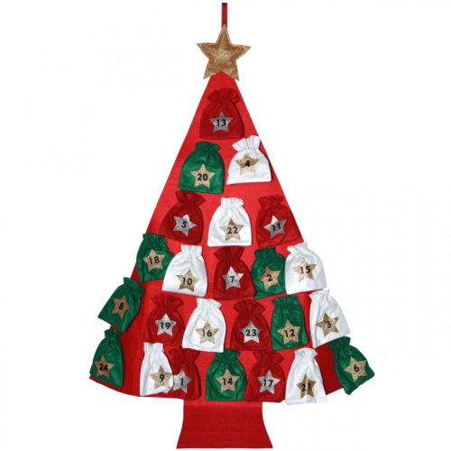 položky Adventný kalendár na naplnenie Vianočný stromček z plsti V115cm