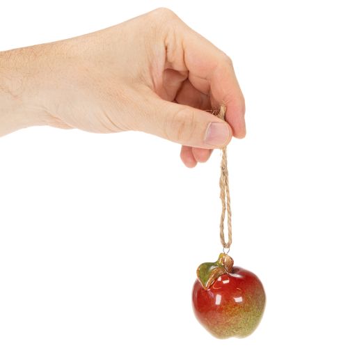 Jesenná dekorácia jablko keramická na zavesenie 5cm 4ks | Floristik24.sk