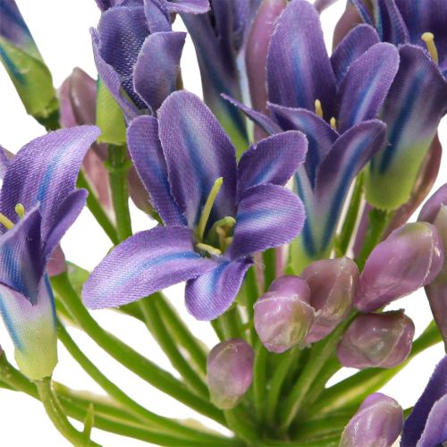 položky Agapanthus African Lily Umelé kvety Fialová L75cm 2ks
