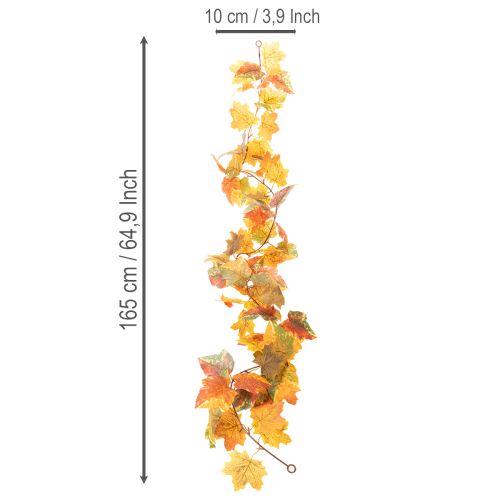 položky Girlanda z umelého javora, jesenná dekorácia, 165 cm