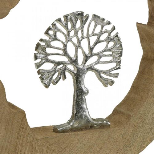 položky Dekorácia na stôl na stromček drevo na umiestnenie mangové drevo prírodné, kov 32×5×34cm