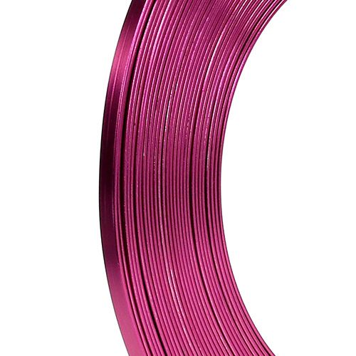 položky Hliníkový plochý drôt ružový 5mm 10m