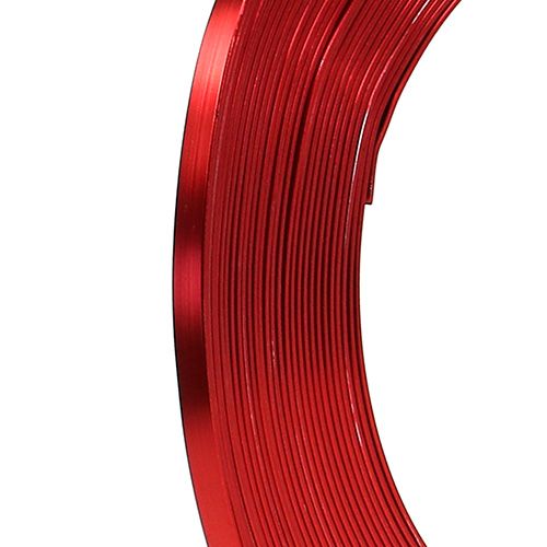 položky Hliníkový plochý drôt červený 5mm 10m