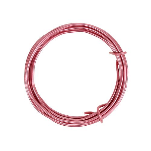 Floristik24 Hliníkový drôt 2mm ružový 3m