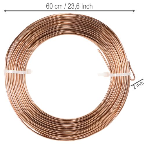 Hliníkový drôt 2 mm na kvetinárstvo a remeslá 60 m 500 g | Floristik24.sk