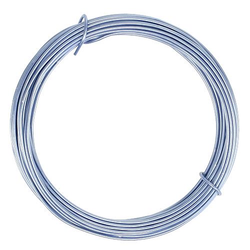 Floristik24 Hliníkový drôt pastelovo modrý Ø2mm 12m