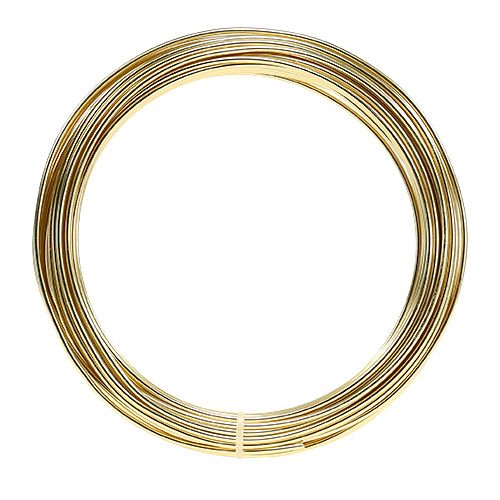 Floristik24 Hliníkový drôt 2mm 100g zlato