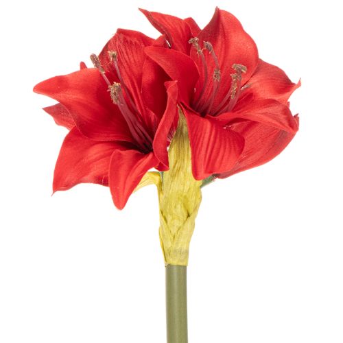 Umelý červený kvet amarylis so stonkou, kvetinová dekorácia na Vianoce, 50 cm | Floristik24.sk