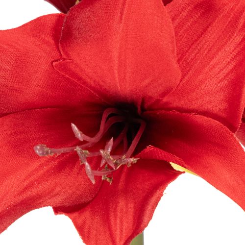Umelý červený kvet amarylis so stonkou, kvetinová dekorácia na Vianoce, 50 cm | Floristik24.sk