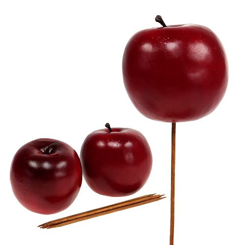 Floristik24 Umelé jablko červené Ø7,5cm 6ks