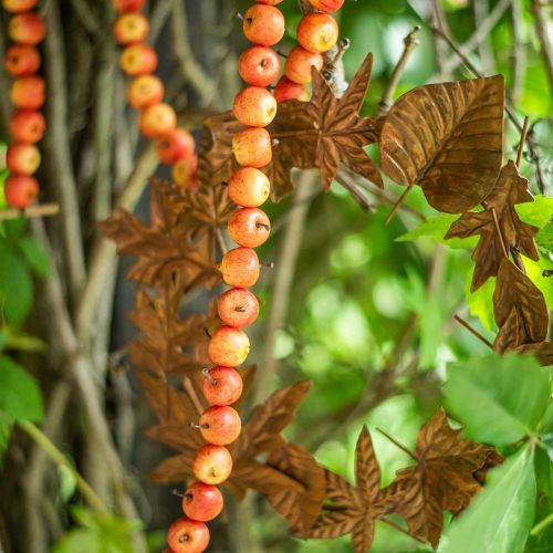 Floristik24 Jablková girlanda z 55 mini žlto-oranžových jabĺk 113cm