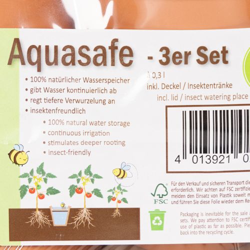 Zásobník vody Aquasafe s pítkou proti hmyzu do záhrady, na balkón, na terasu, 12 cm, 3 kusy | Floristik24.sk
