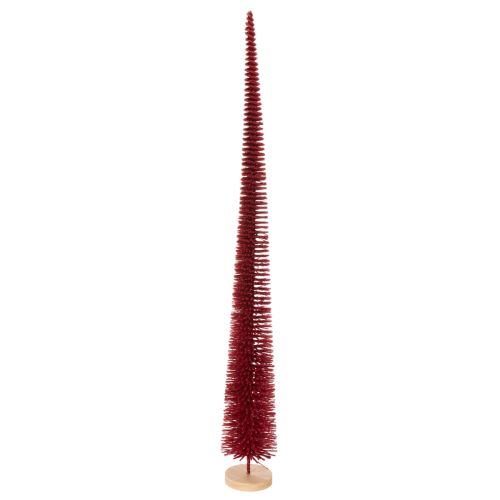 Moderný tenký dekoratívny vianočný stromček na drevenom podstavci, 80 cm