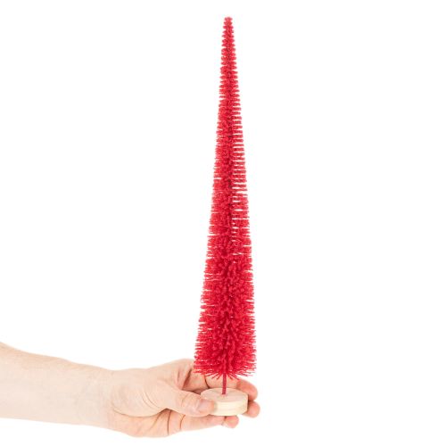 Dekoratívny úzky vianočný stromček, umelý vianočný stromček na drevenom podstavci, 40 cm, 3 kusy | Floristik24.sk