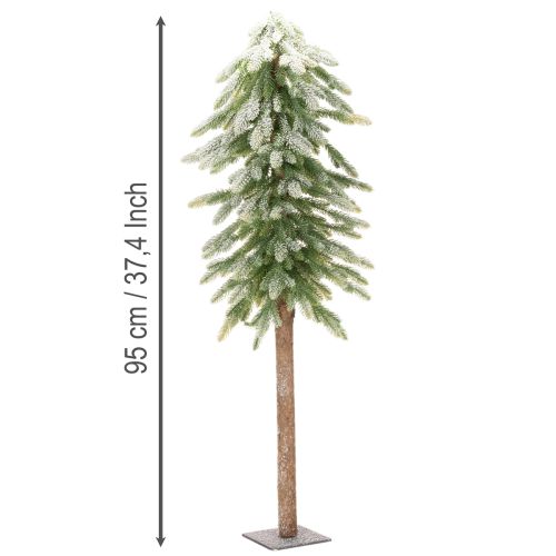 Umelá jedľa so snehovou výzdobou, zima a Vianoce, 95 cm | Floristik24.sk