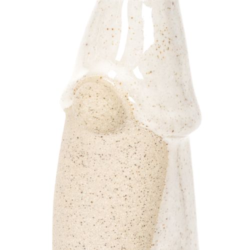 Dekoratívna figúrka škriatka, svetlá keramika, škandinávsky štýl, 18 cm, 3 kusy | Floristik24.sk