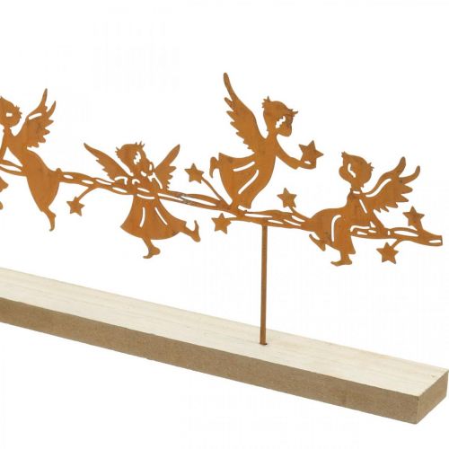 položky Dekorácia na stôl vianočný anjel kovový stojan hrdza 50×17cm