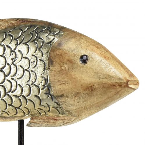 položky Drevená rybka s kovovou dekoráciou ozdoba rybka 35x7x29,5cm