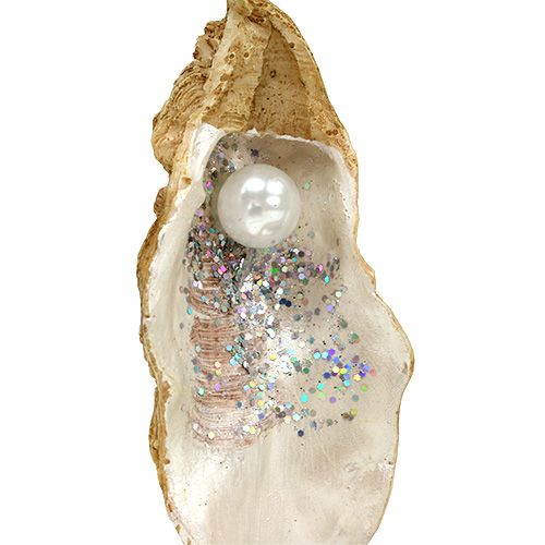 položky Ustrica s perlou a sľudou na zavesenie 10,5 cm