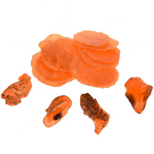 Plátky ustrice capiz v sieťke oranžová 3,5–9,5 cm 2ks