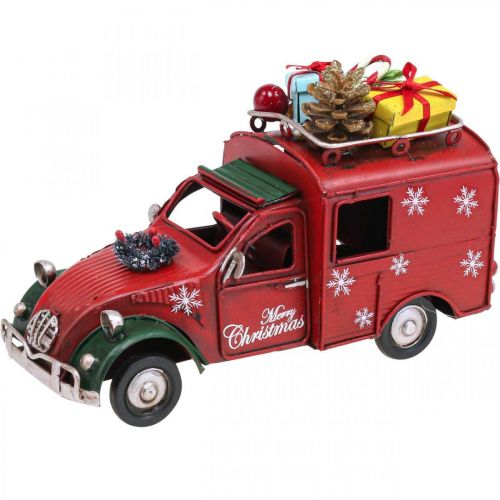 Vianočná dekorácia auto Vianočné auto vintage červené L17cm