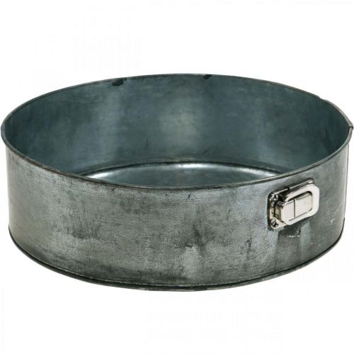 Floristik24 Kvetináč, ozdobný pekáč, pekáč na sadenie, kovová dekorácia Ø24cm V7,5cm