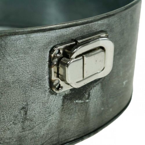 Floristik24 Kvetináč, ozdobný pekáč, pekáč na sadenie, kovová dekorácia Ø24cm V7,5cm