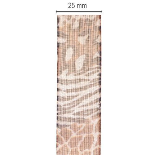 Dekoratívna stuha, zvieracia potlač, leopardí vzor, darčeková stuha, šírka 25 mm, dĺžka 20 m | Floristik24.sk