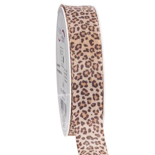 Darčeková stuha s leopardím vzorom, šírka 25 mm, dĺžka 18 m kúpiť | Floristik24.sk