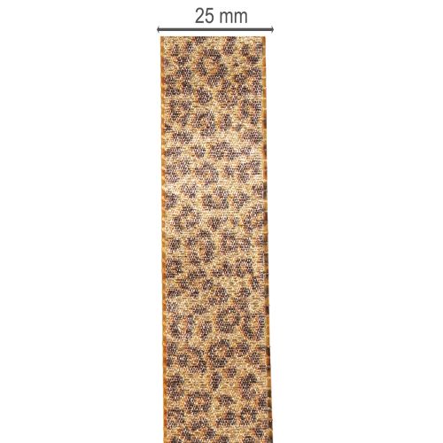 Darčeková stuha s leopardím vzorom na kreatívnu dekoráciu a floristiku, 25 mm x 20 m | Floristik24.sk
