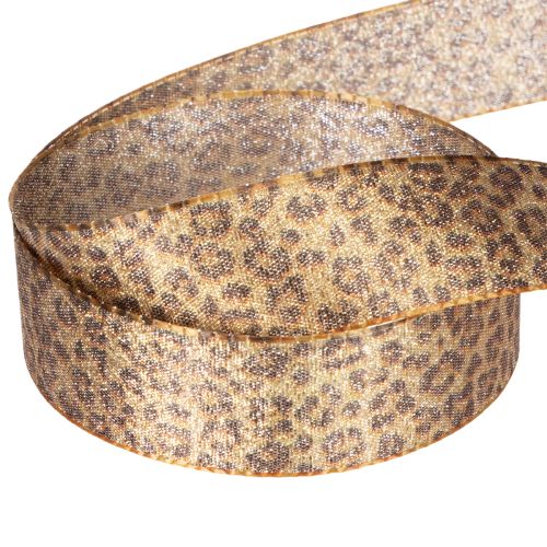 Darčeková stuha s leopardím vzorom na kreatívnu dekoráciu a floristiku, 25 mm x 20 m | Floristik24.sk