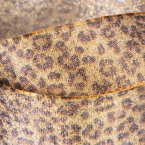 Darčeková stuha s leopardím vzorom na kreatívnu dekoráciu a floristiku, 25 mm x 20 m | Floristik24.sk