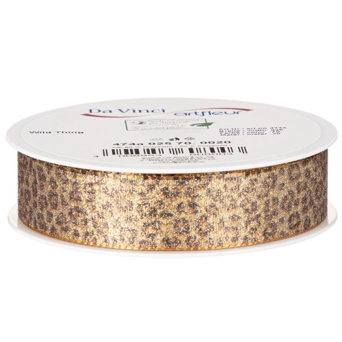 Darčeková stuha s leopardím vzorom na kreatívnu dekoráciu a floristiku, 25 mm x 20 m | Floristik24.sk