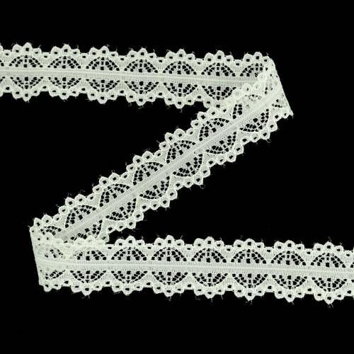 Floristik24 Čipková stuha krémová 26mm 20m