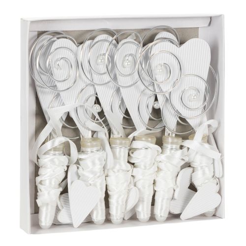 položky Vešiak na lavicu s trubicou a srdcom, 18 cm, 6 kusov