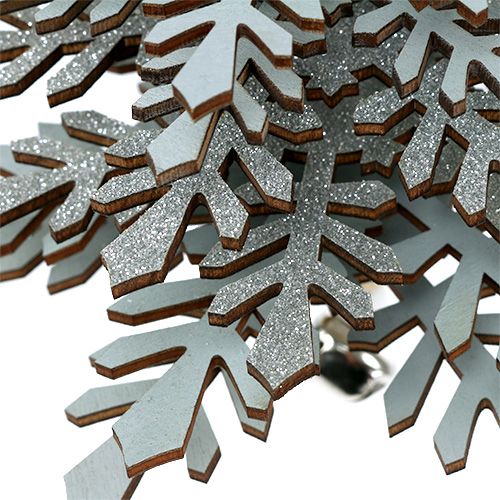 Floristik24 Stromček na zavesenie strieborný so zvončekom 40cm