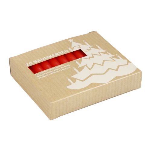 položky Sviečky na stromček červené 20 ks